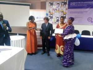 Participants receive their certificates