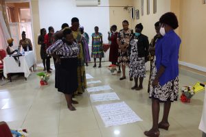 Women HRDs read Self Healing and Wellness messages