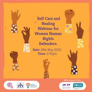 Self Care and Healing webinar For Women Human Rights Defenders