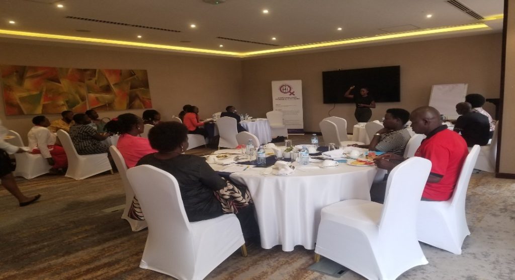 Sandra Kwikiriza facilitating on online violence