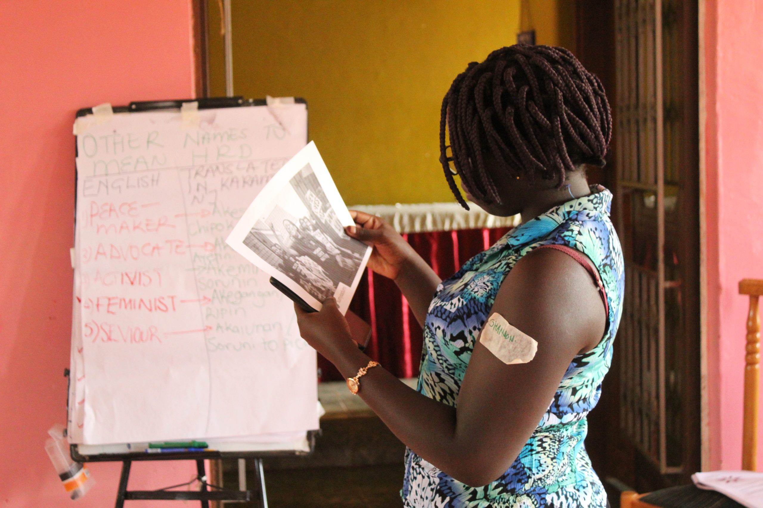 Participant shares her reflection from the human rights inspired photographs