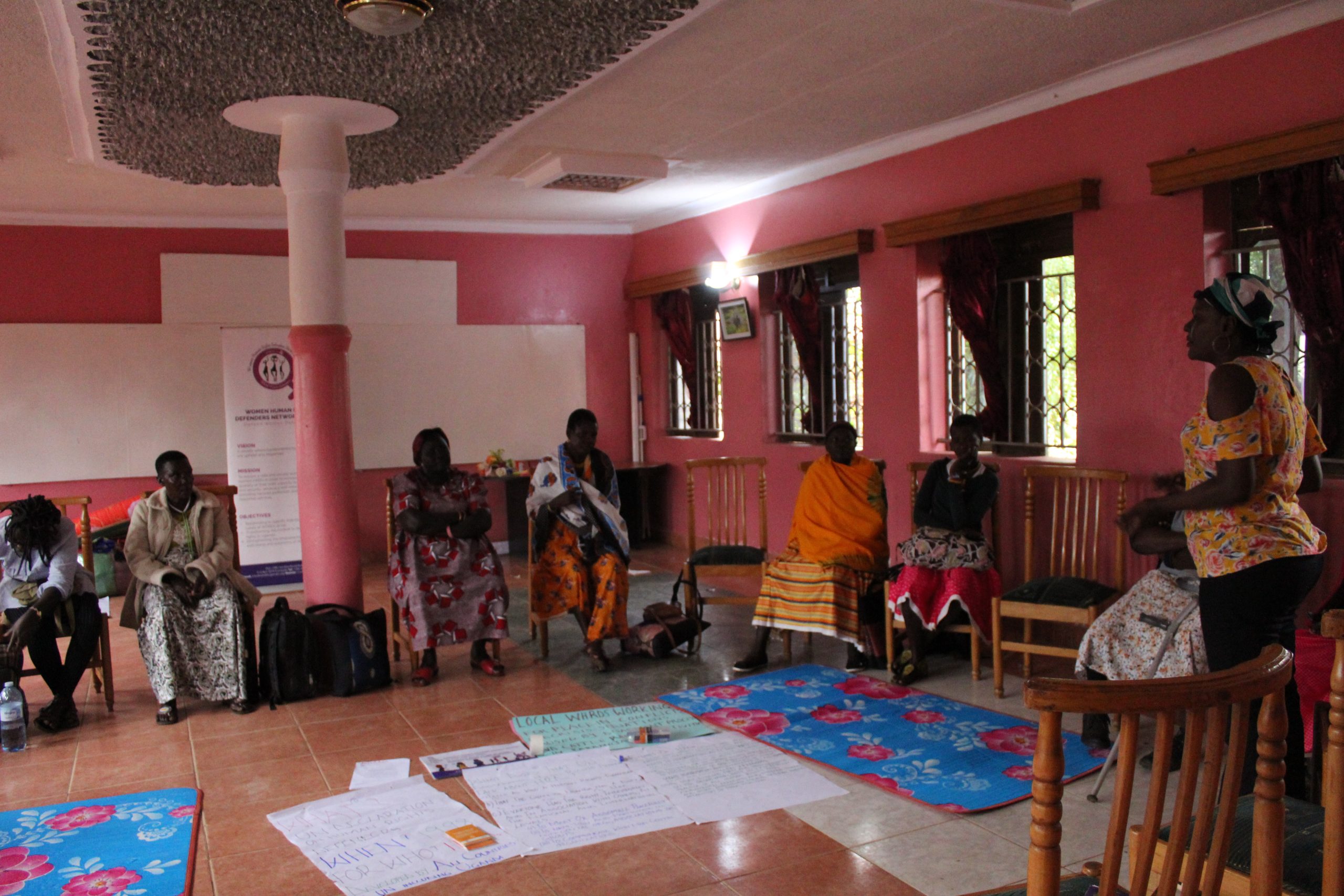 Brenda Kugonza facilitates a session on the legal framework for HRDs