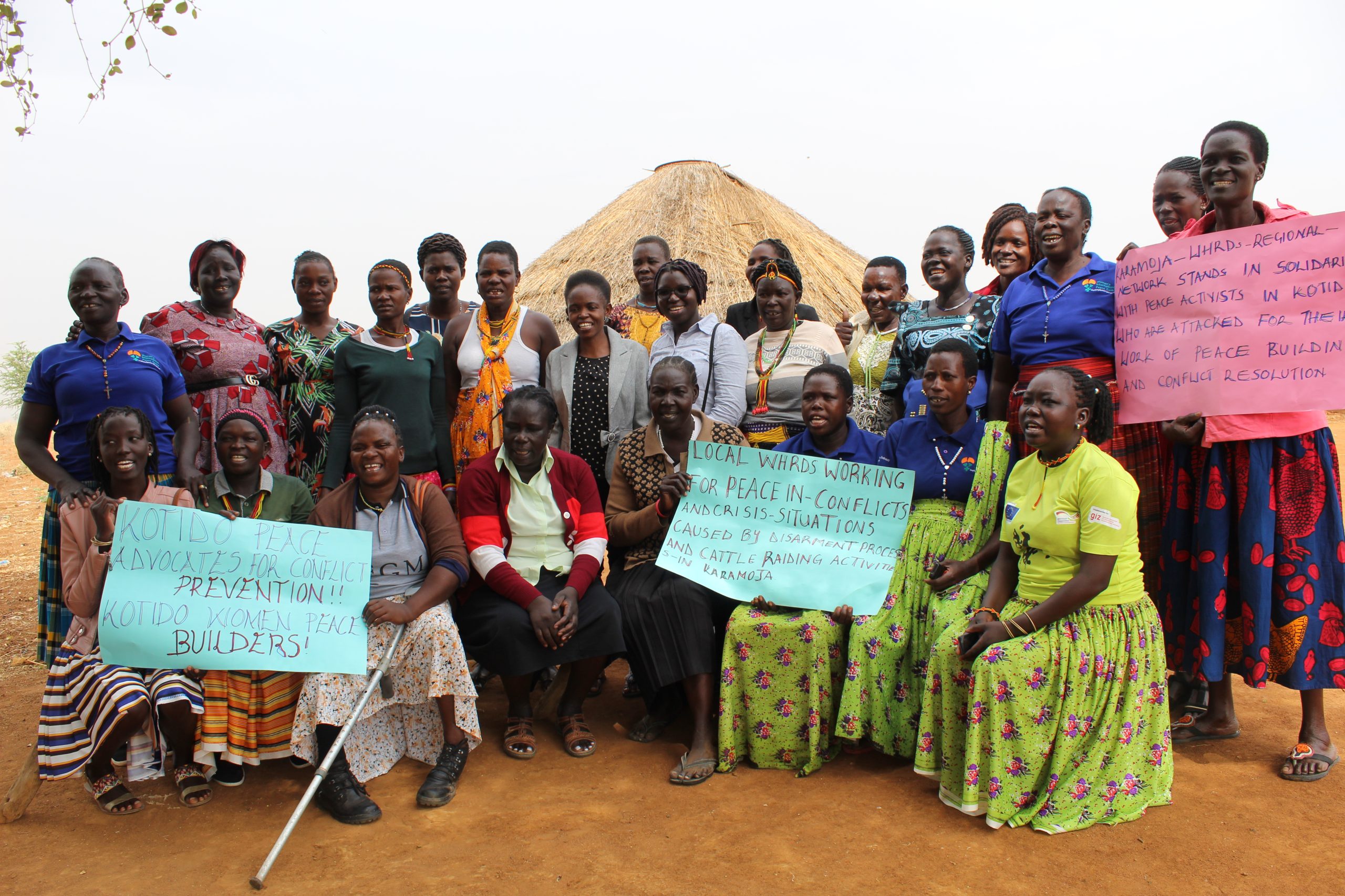 Karamoja Regional WHRDS Network graoup photo with peace mediators