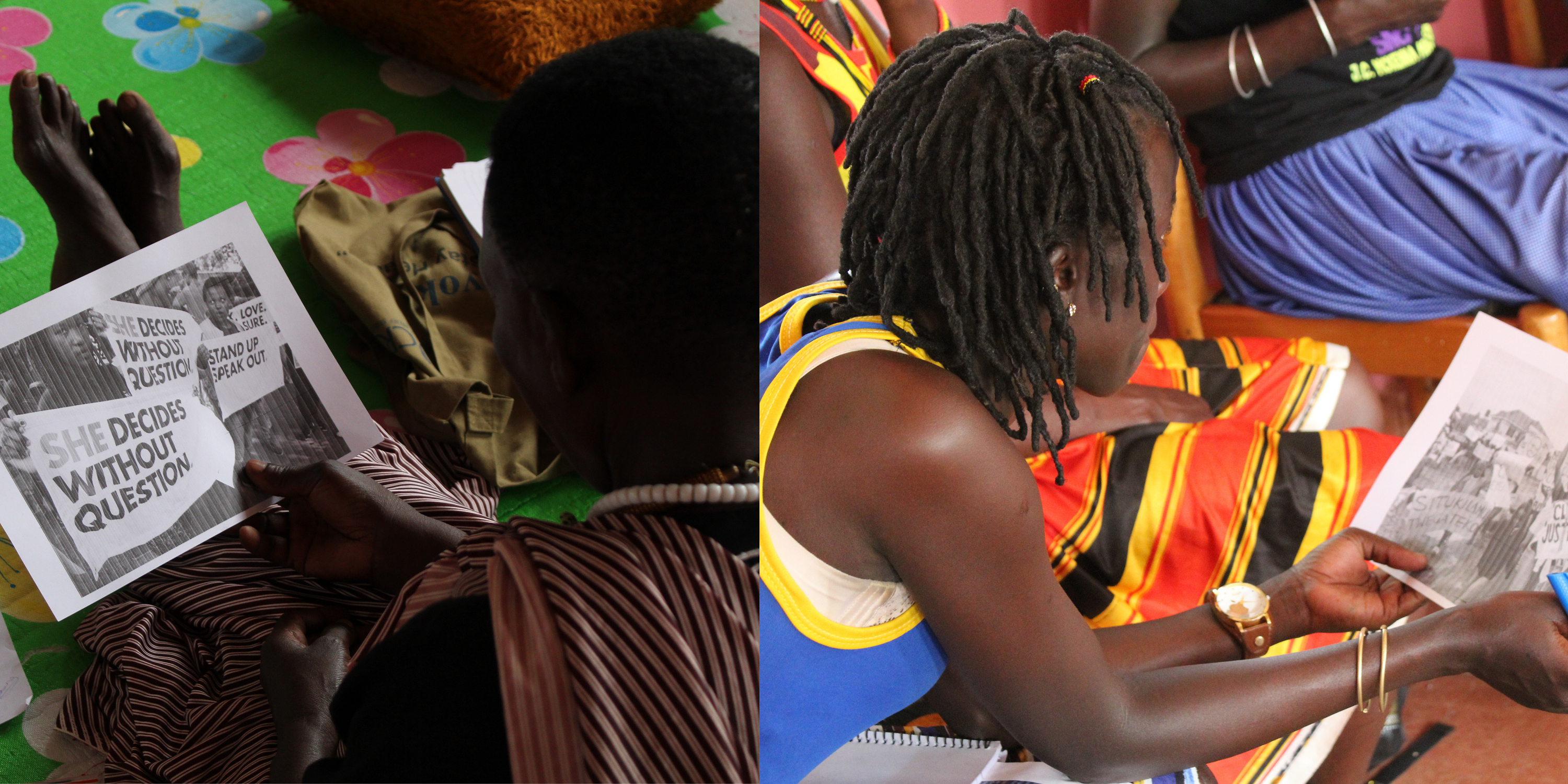 Particiapants reflect on powerful images that inspire their human rights work