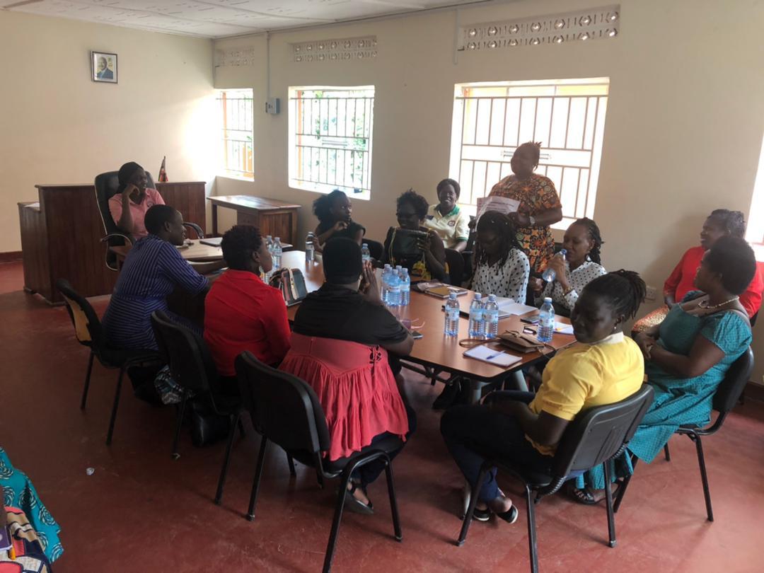 WHRDs discuss ways of keeping in touch and working together with the Human Rights Commission