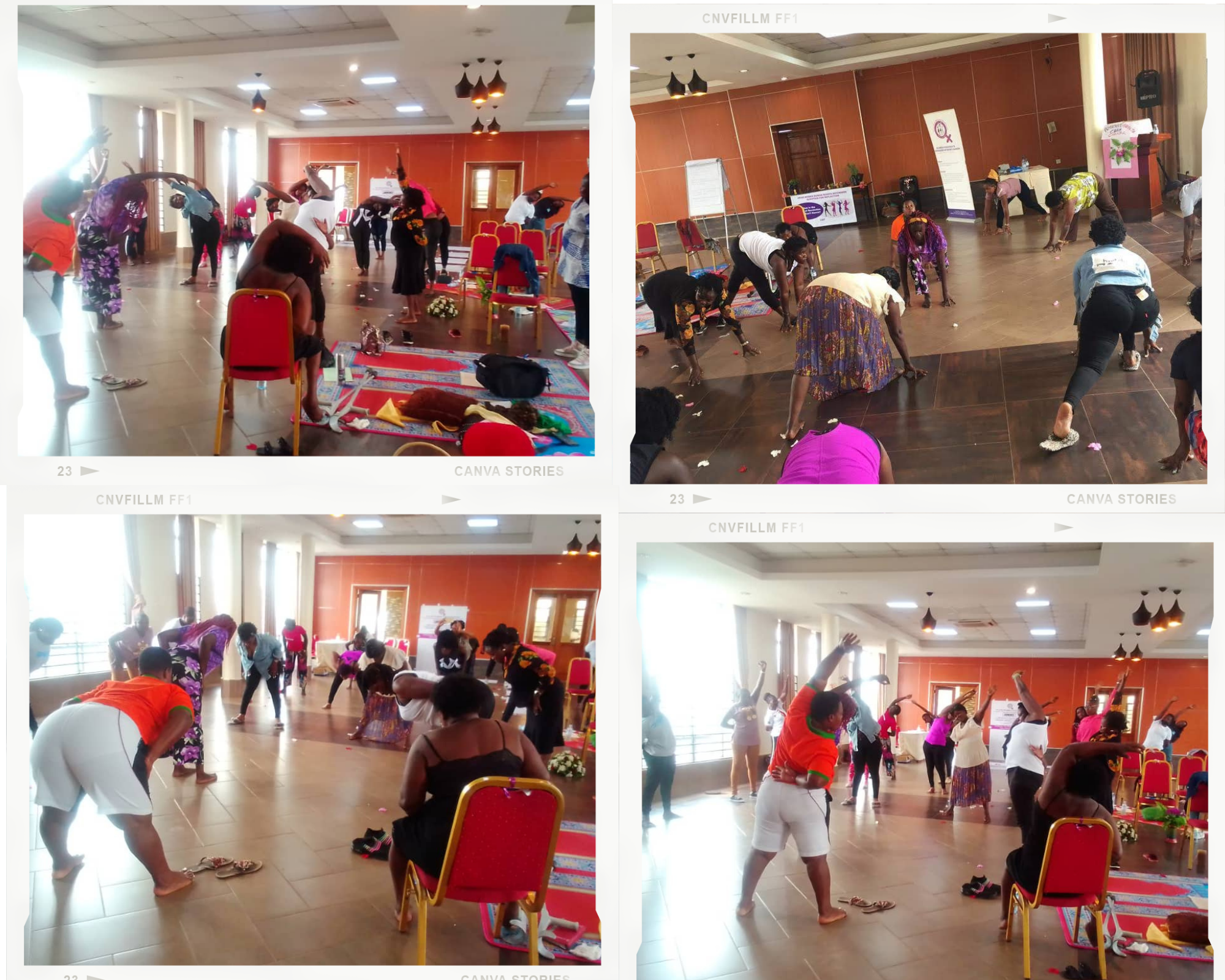 ildred Apenyo of Fitcliqea Africa, leading a fitness session