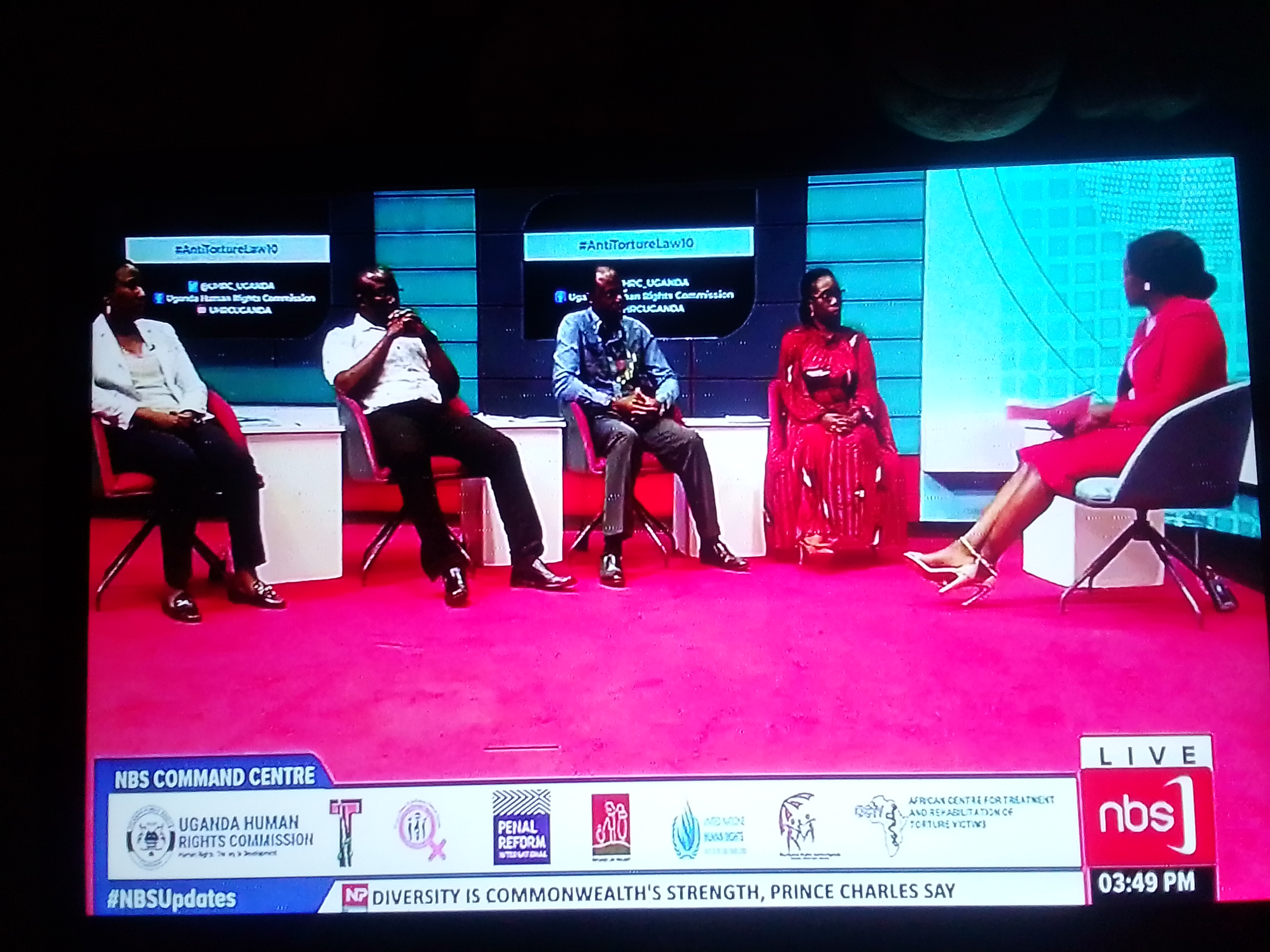 Panelists at the Anti Torture Commemoration Day airing on NBS TV