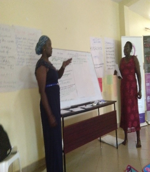 Ms. Rashida Adong presenting on the threats faced by the GBV activists