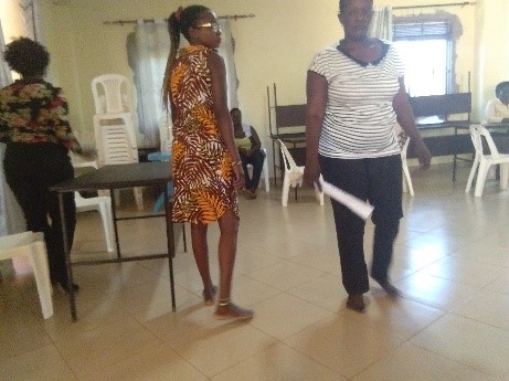 Participants acting during the role-plays